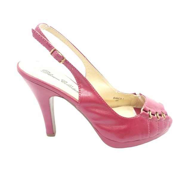 Blossom Collection Toe High Heel Platform Pump - Picture 6 of 10
